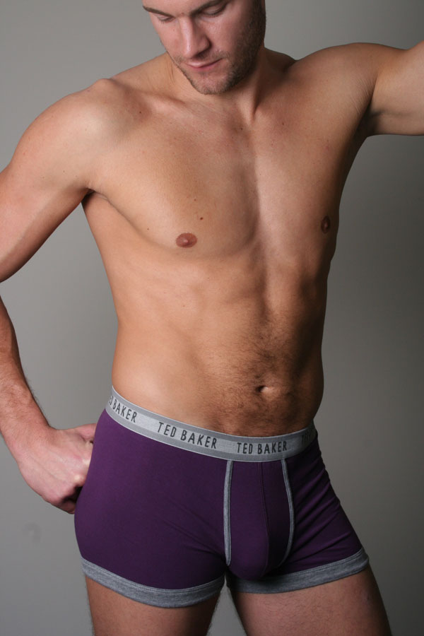 Ted Baker Jersey Boxers with Moulded Trunk in Plum by Ted Baker