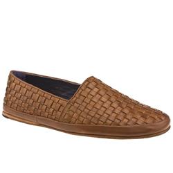 Male Begam Leather Upper Slip on Shoes in Tan, White