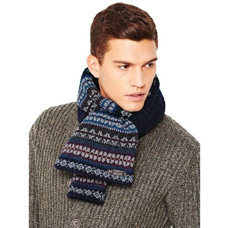 Ted Baker Mens Fair Isle Striped Scarf
