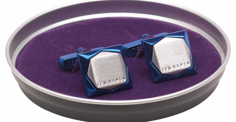 Ted Baker Mens Plated Case Cufflinks Blues