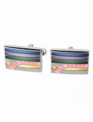 Ted Baker Pastel Enamel Striped Cufflinks