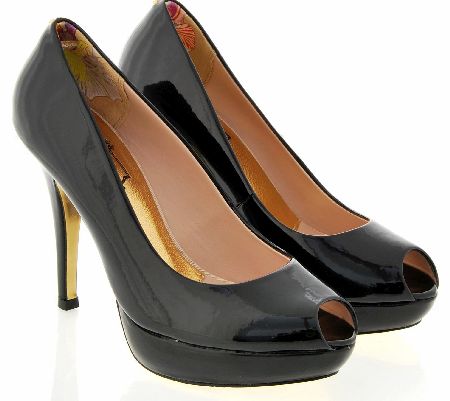 Ted Baker Savana 5 Peep Toe Heel Black
