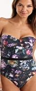 Ted Baker Shadow Floral Tailorr Swimsuit - Black