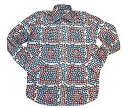 Square print long sleeved shirt