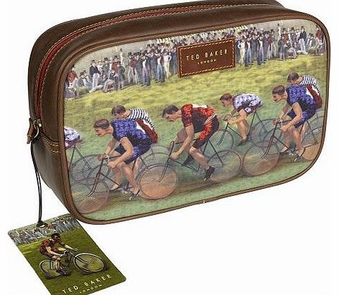 Vintage Bike Race Print Cables and Clobber Zip Bag by Wild and Wolf