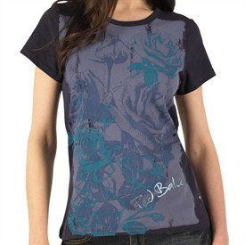 Ted Baker Womens Nitro Graphic Rose T-Shirt Navy