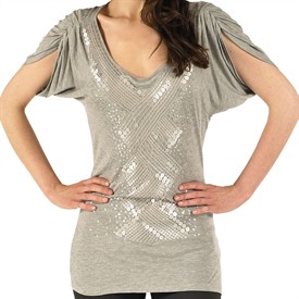 Ted Baker Womens Noctil Sequin Front T-Shirt