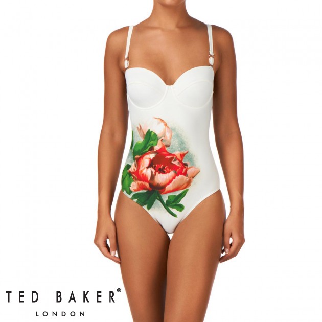 Womens Ted Baker Madina Vintage Swimsuit - Cream