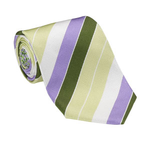 Ted Baker Woven Stripe Tie- Green