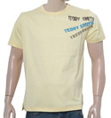 Teddy Smith Custard Yellow T-Shirt with Printed Logo