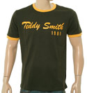 Teddy Smith Dark Green T-Shirt with Printed Logo