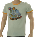 Teddy Smith Jade Green and Yellow Surfing Logo T-Shirt