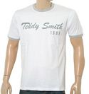 Teddy Smith White T-Shirt with Printed Logo