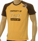 Teddy Smith Yellow and Brown T-Shirt