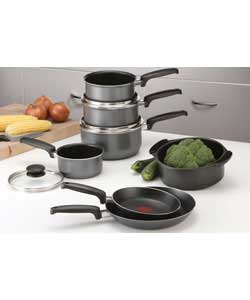 tefal Bienvenue 7 Piece Aluminium Grey Pan Set