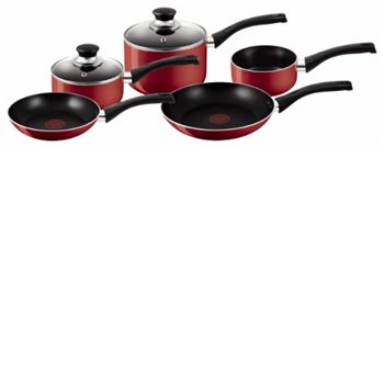 Bistro Range 5 Piece Pan Set in Red