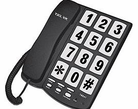 TEL UK Big Button Telephone New Yorker - Black