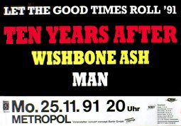 TEN YEARS AFTER Let The Good Times Roll Tour - Berlin 25th November 1991 Music Poster