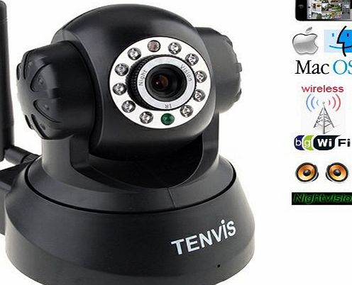 Tenvis JPT3815/JPT3815W Wireless Network IP Camera IR CCTV Security Monitor Webcam WIFI Pan/ Tilt (2-Way Audio, Night Version, PT control, iPhone 