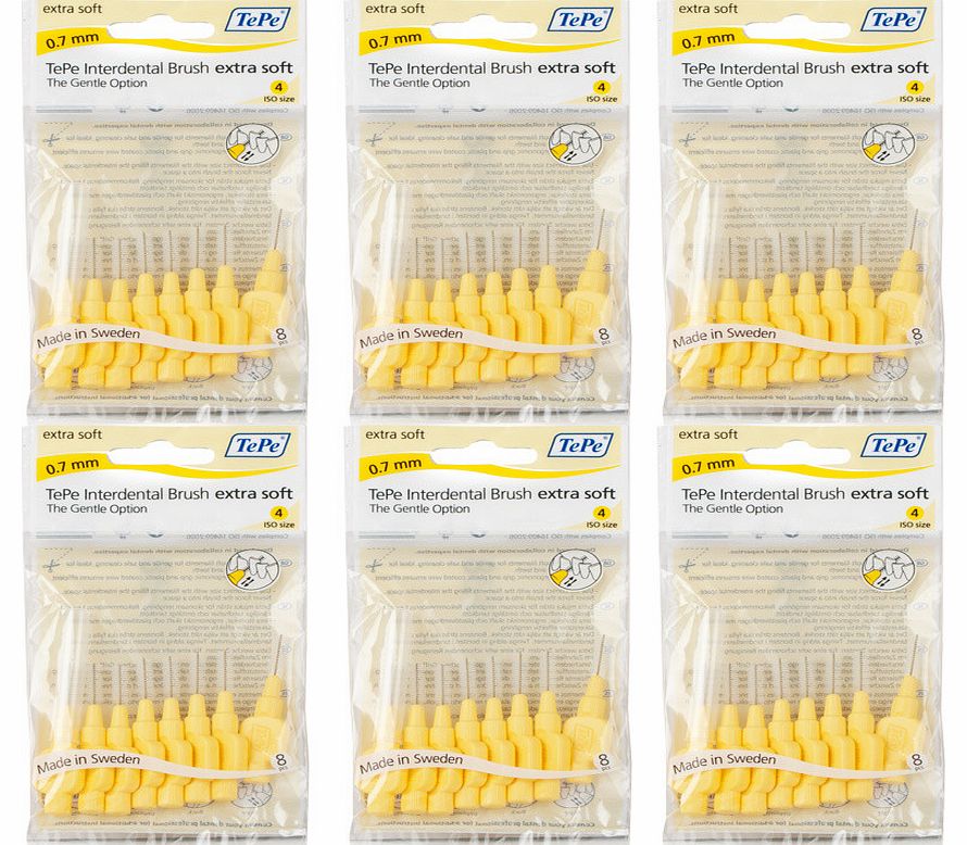 Tepe Intedental Brushes 6 Pack 8 Brushes Soft