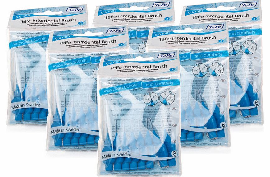 Tepe Interdental Brushes Blue 6 Pack