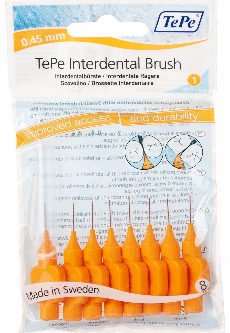 Tepe Interdental Brushes Orange review, compare prices, buy online