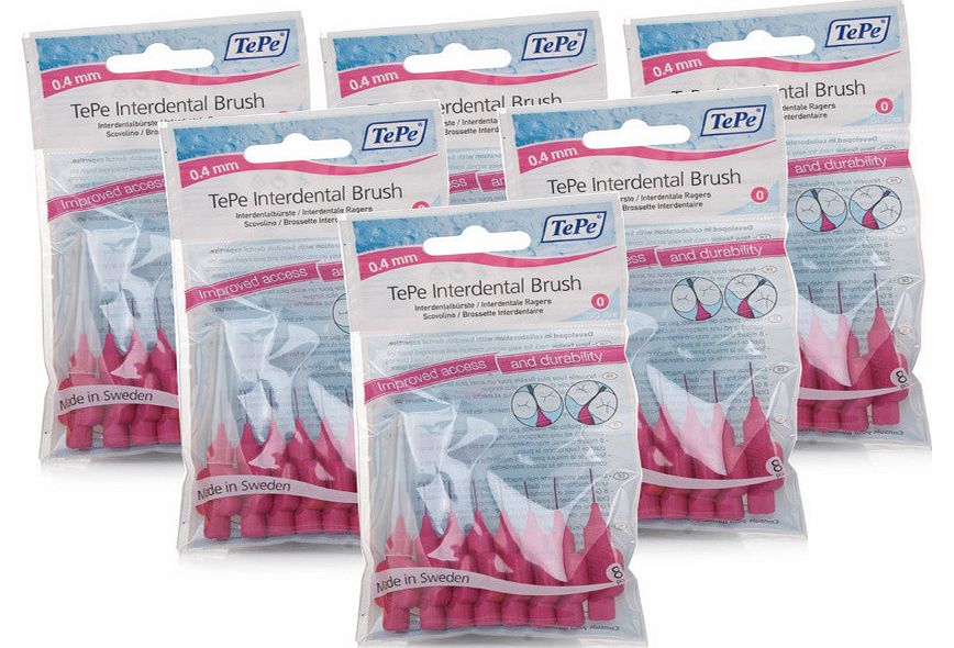 Interdental Brushes Pink 6 Pack