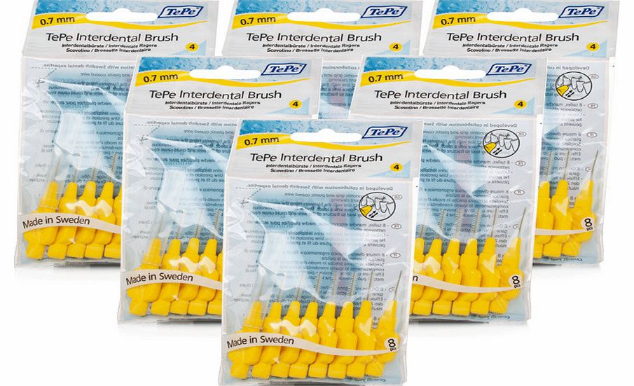 Tepe Interdental Brushes Yellow 6 Pack