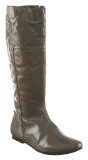 Office Bea Flat Knee Boot Grey Patent - 7 Uk