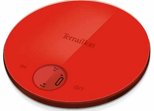 Terraillon Halo Bumper 6Kg Glass Scale - Red