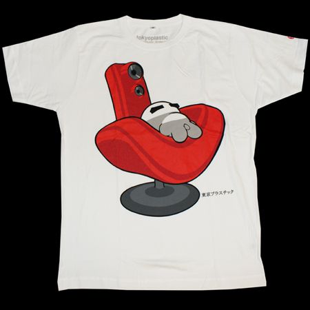 Terratag Bear On Chair White T-Shirt