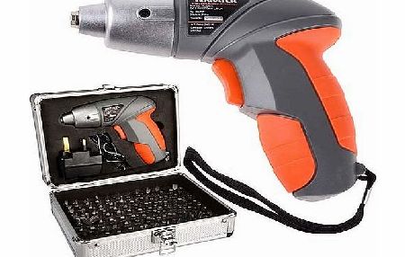Terratek Lithium Ion 3.6V Cordless Power DIY screwdriver complete with 102 piece accessory kit