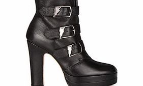 Terry De Havilland Joni black leather buckled boots