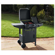 2 burner with side burner & cabinet