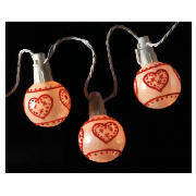 20 Low Voltage Bauble Lights With Red