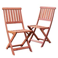 Tesco 3 Pair Wooden Chairs