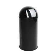 30L colour coating push bin black