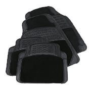 4 set car mats rubber black