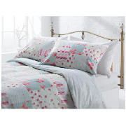 Tesco Amelia Patch Print Duvet Set Single, Pink