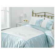 Tesco Amiee Embroidered Duvet Set Double, Cloud