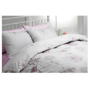 Tesco Annie Print Duvet Set Double, Winter White