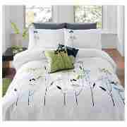 Tesco Anya Embroidered Duvet Set Double, White