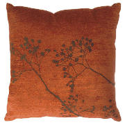 Tesco Autumn Fruit Chenille Cushion , Cinnamon