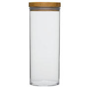 Tesco Bamboo and Acrylic Storage Jar Standard