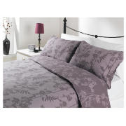 Tesco Bamboo Print Duvet Set Kingsize, Heather