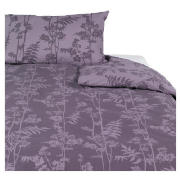 Tesco Bamboo Print Duvet Set Single, Heather
