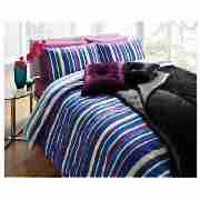 Tesco Barcode Applique Single Duvet Set, White