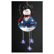 Battery Operated LED Snowman Mobile Light
