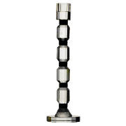 black & clear optic glass candleholder 27cm