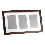Tesco Block Frame Dark Wood 3 Aperture
